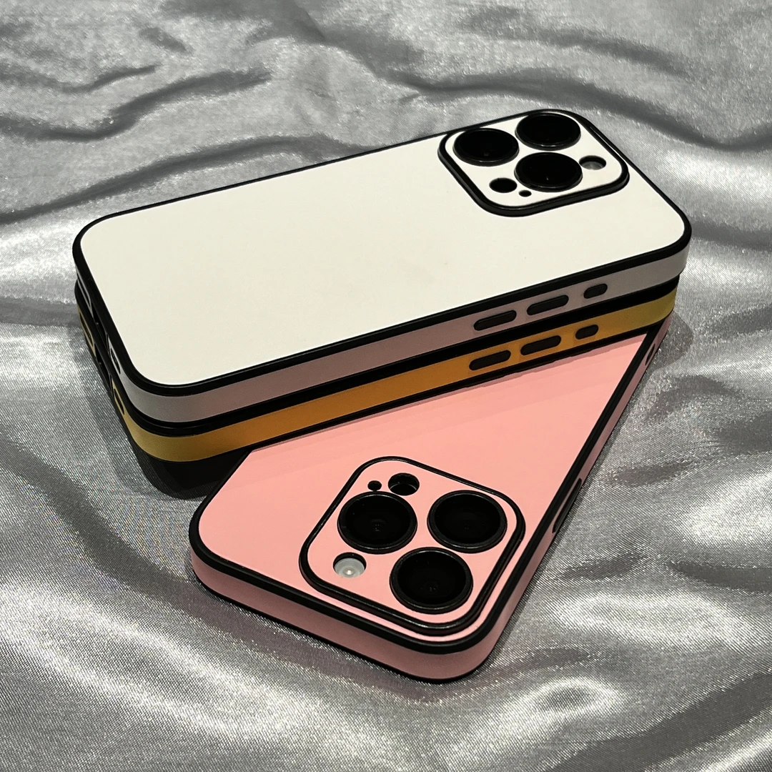 ZMGX简约纯色皮质带镜头膜适用iPhone16promax苹果15手机壳14硬13