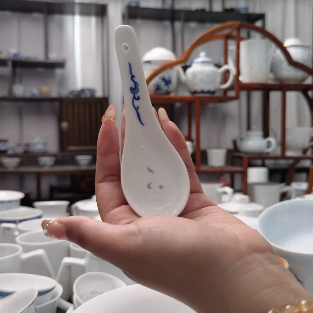 瓷青花通用小勺十只装