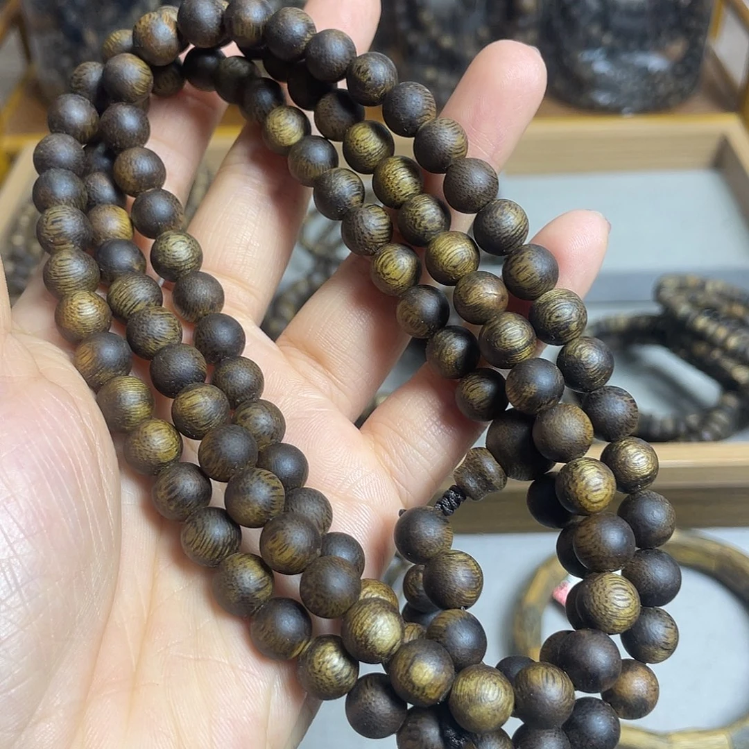 沉香沉香碎屑棋楠沉香老料多圈8mm花香蜜香30克