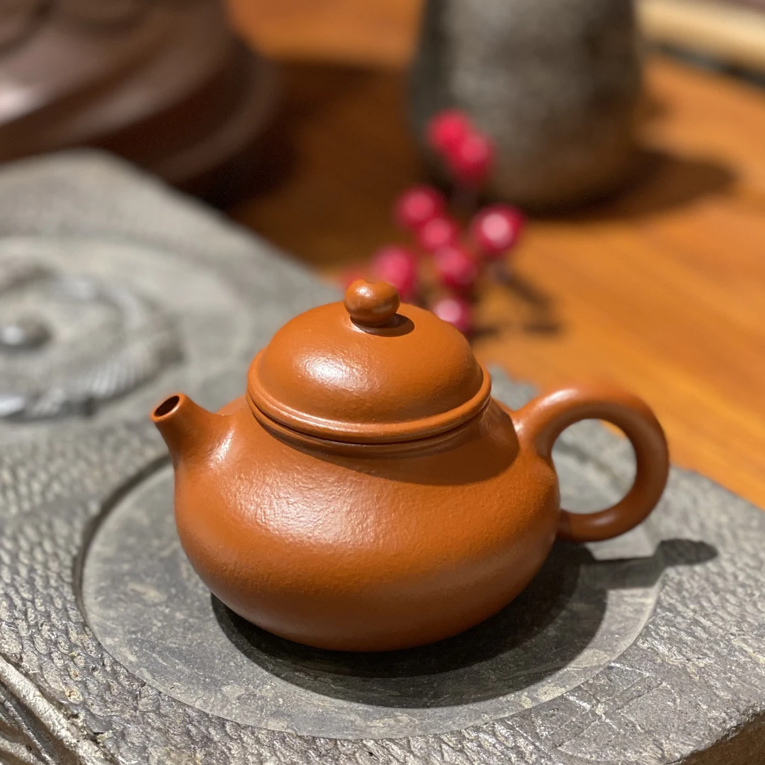 宜兴全手工紫砂壶容天壶150cc原矿小煤窑朱泥正宗紫砂茶壶纯手工