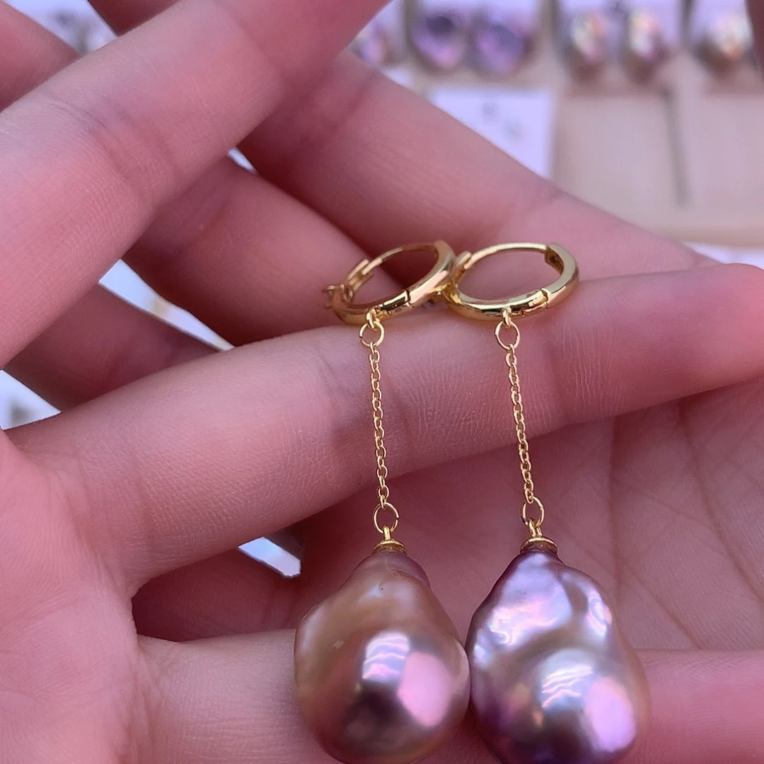 未镶嵌淡水珍珠耳饰