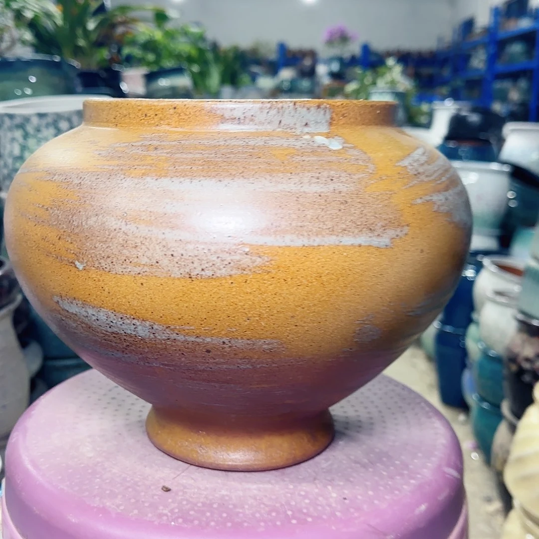 紫砂花盆高21口17