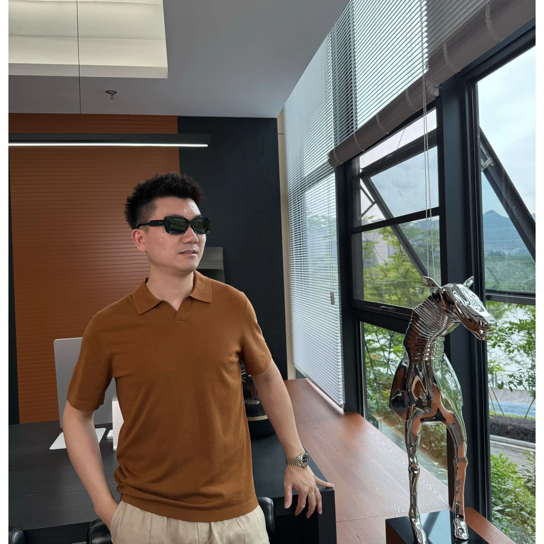 陆老板-2025夏季新品休闲时尚男士POLO衫-JA-5570