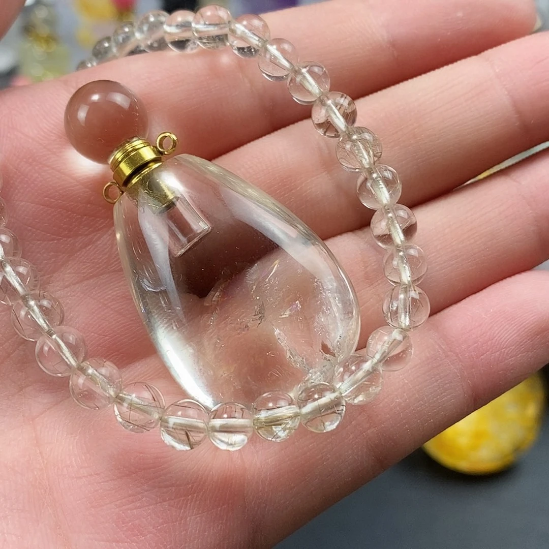 M****合金颈饰水晶香水瓶