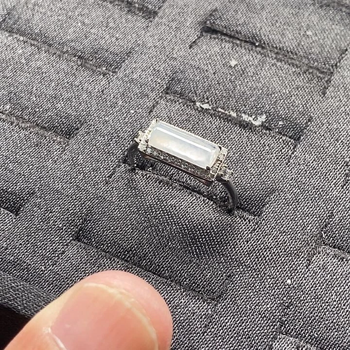 翡翠银S925镶嵌戒指
