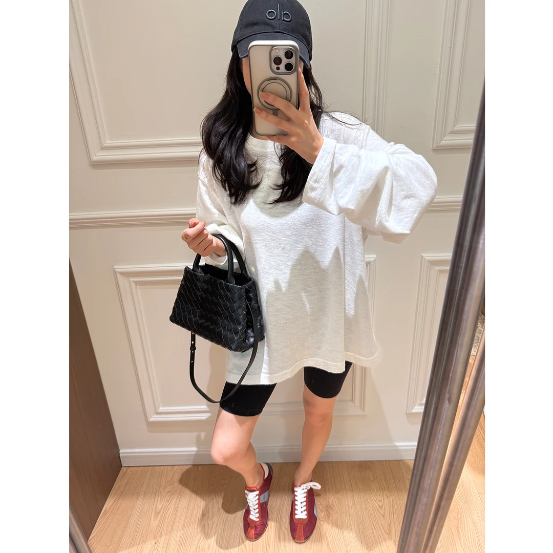 KEEP KAPU靠谱【百搭属性】纯棉舒适宽松显瘦圆领长袖T恤KP253287