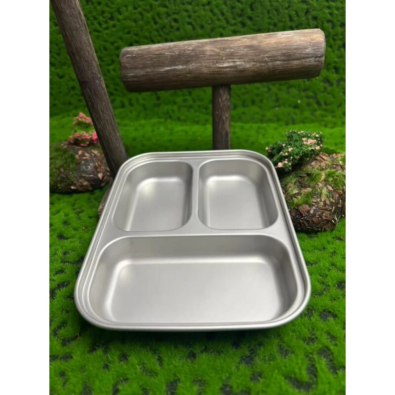 微瑕 钛 三格盘分餐盘 17.5cm*13.5cm*2cm