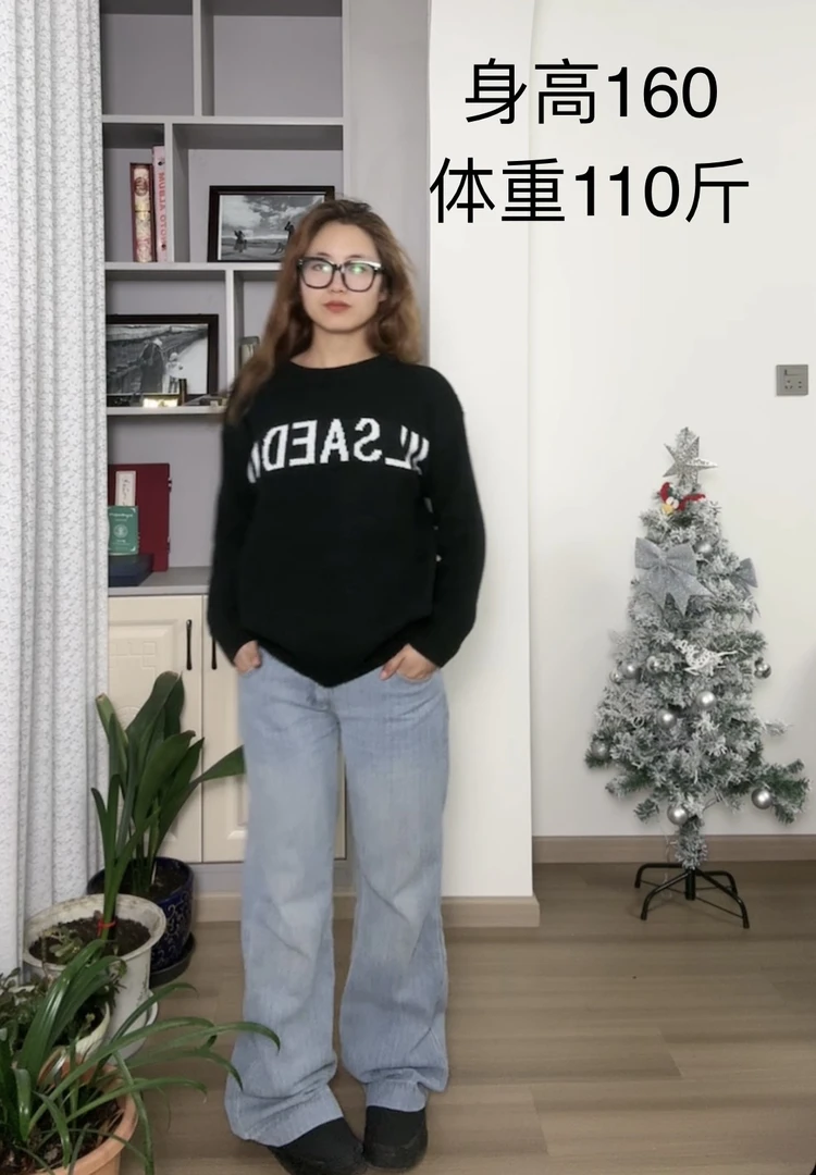 【sonam x 圆领毛衣】纯羊毛针织休闲时尚长袖毛衣