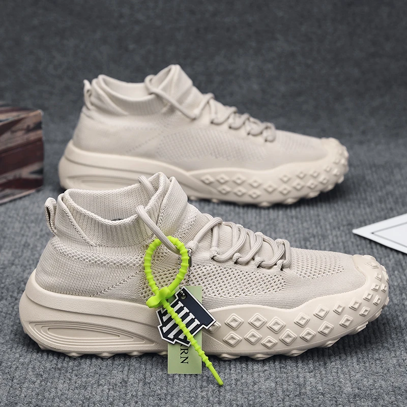 【高品质】2025年夏季新款男鞋一脚蹬低帮鞋时尚潮流透气飞织网面鞋