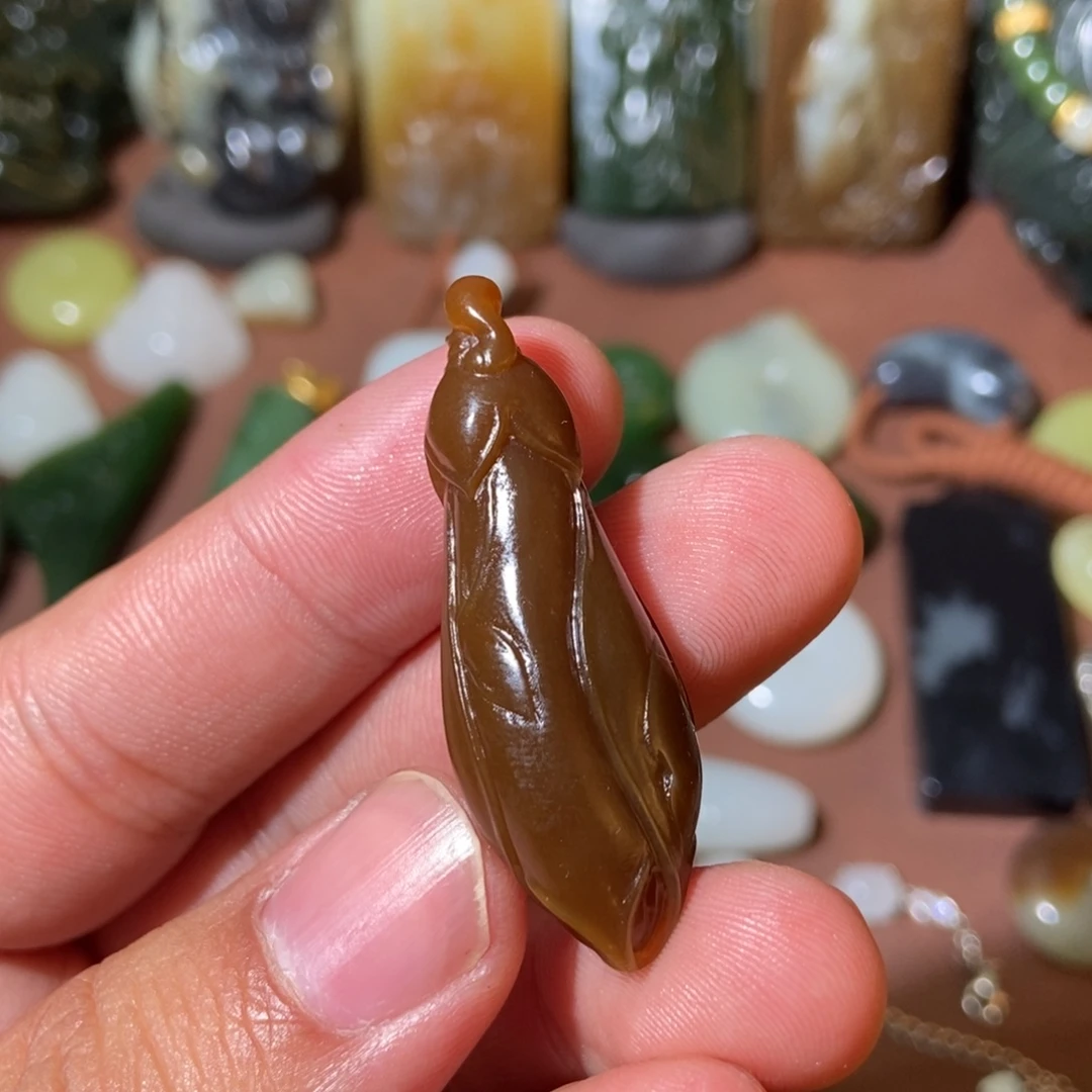 纹***今和田玉未镶嵌挂件