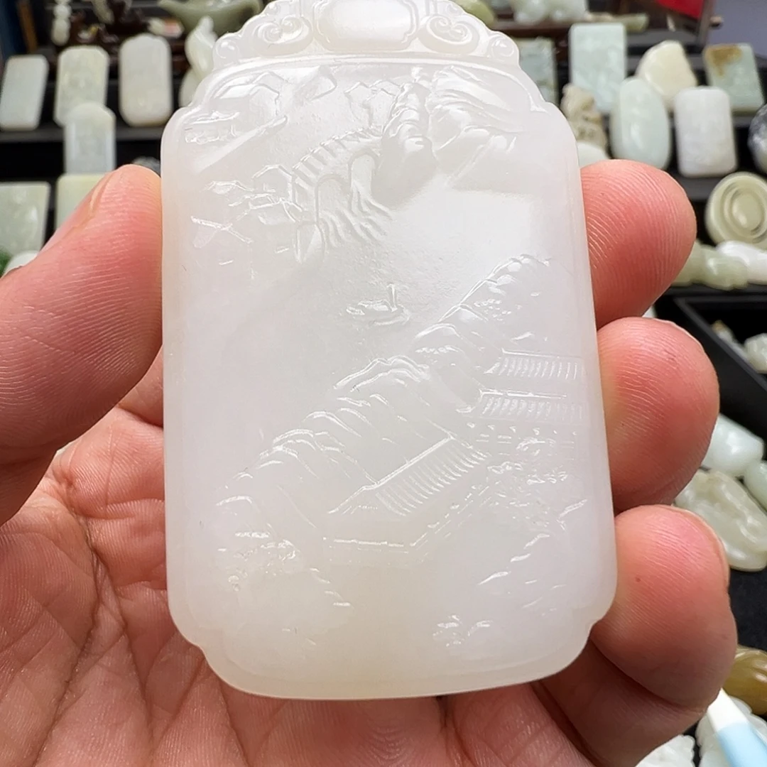 和田玉未镶嵌颈饰