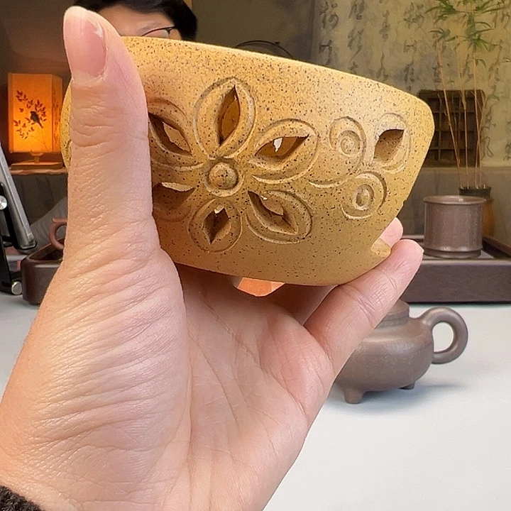 紫砂温茶器镂空温茶器