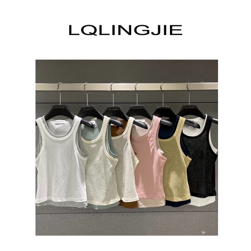 【清 不退差价】设计师款真两件吊带背心93377