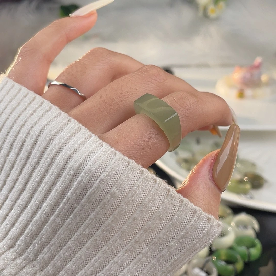 和田玉未镶嵌戒指U41晴水马鞍17.1mm