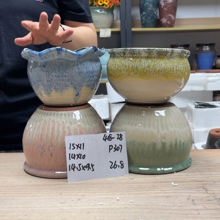 紫砂花盆多肉陶土花盆微瑕28