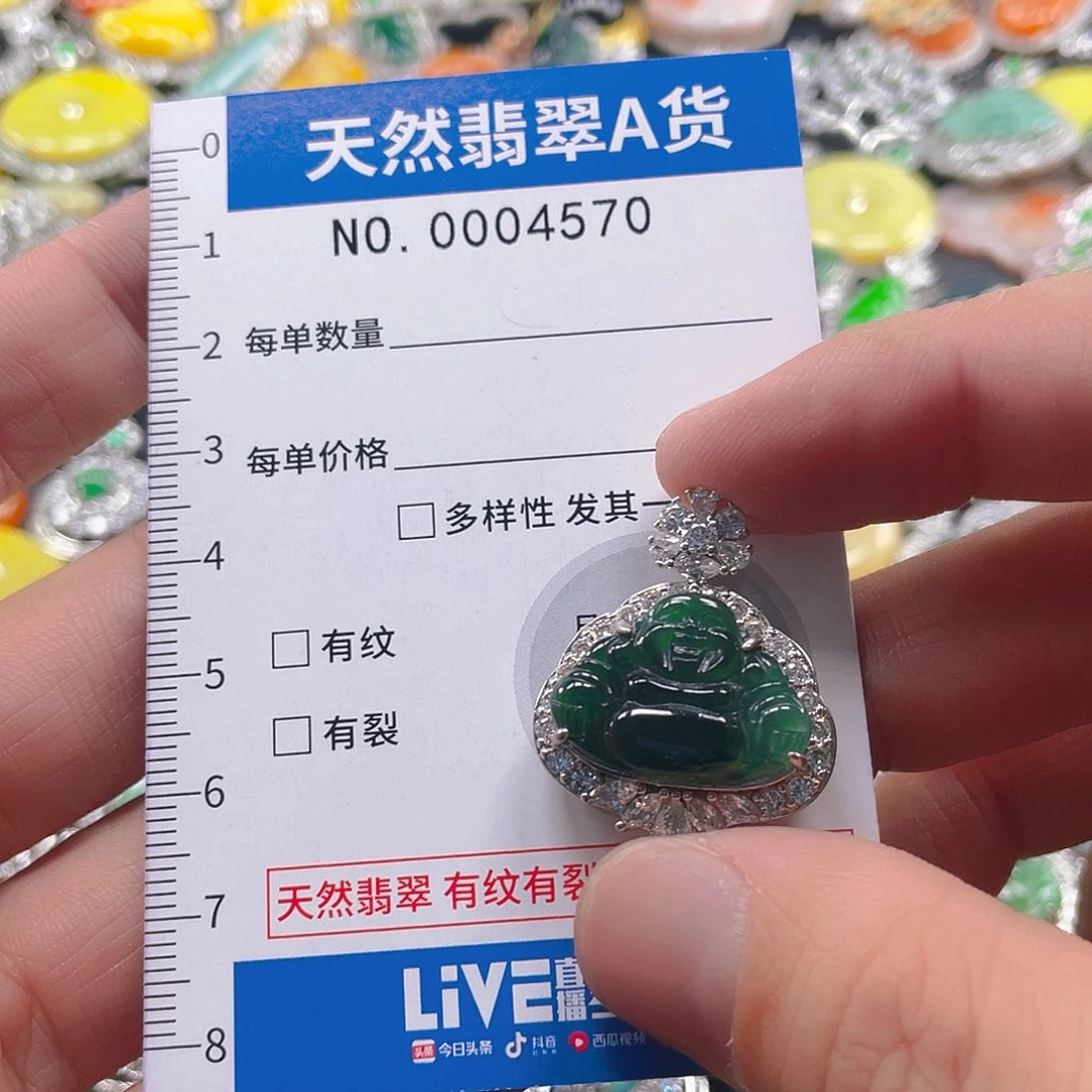 翡翠未镶嵌吊坠(不含链)