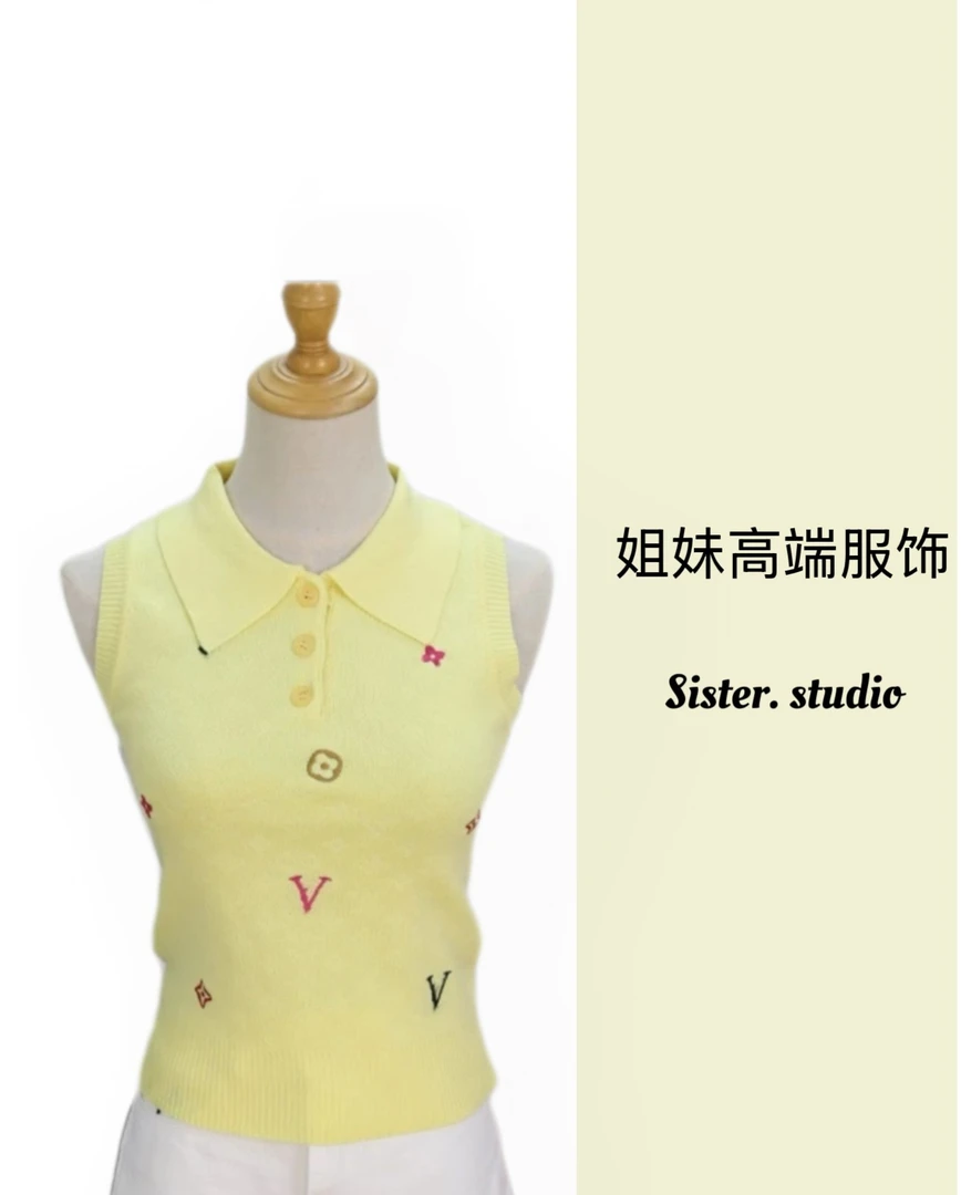 高端私定轻奢女装背心v夏季