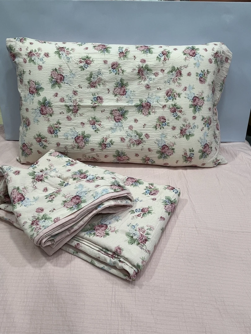 木棉皱皱纱四件套200*230cm被套床上用品1.8米