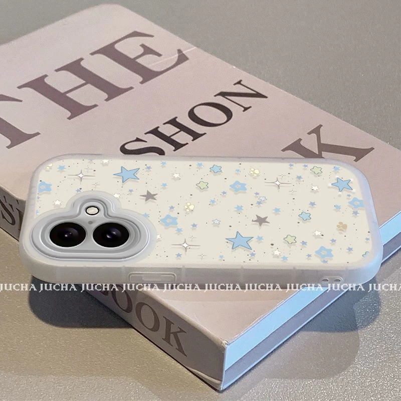 泼墨星星适用苹果16plus手机壳高级感oppofindx8s全包vivos30防摔