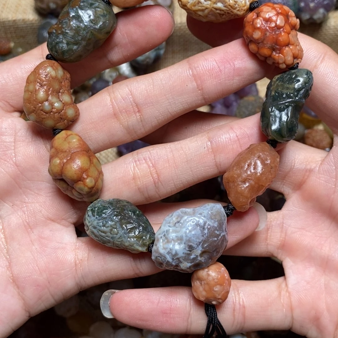 玛瑙/玉髓手链合金乐**士