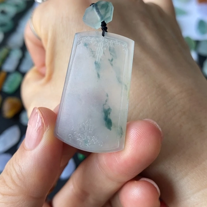 定制翡翠未镶嵌无事牌