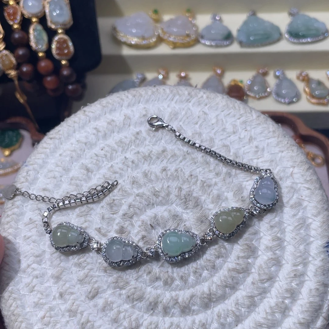 翡翠银S925镶嵌颈饰