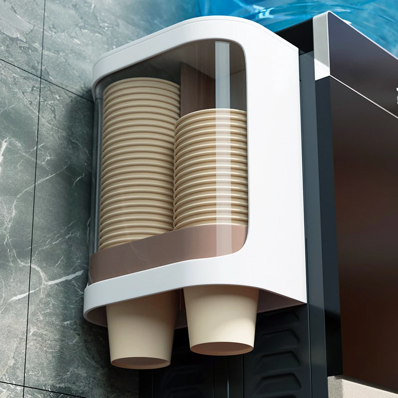 一次性杯子挂架纸杯架水杯挂壁式置物创意收纳家用架子自动壁挂式