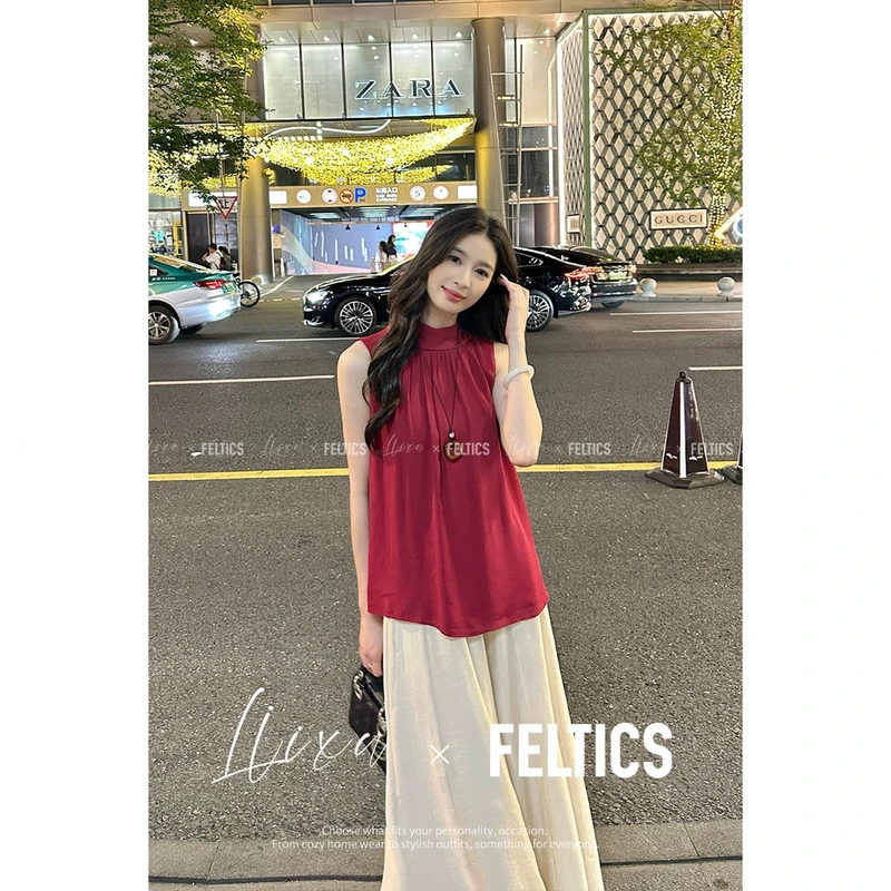 简约时尚衬衫上衣套装女阔腿裙裤两件套