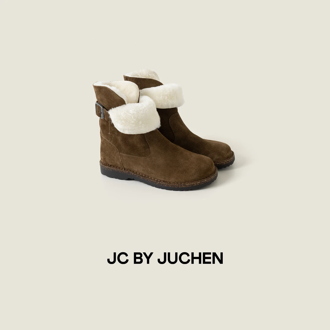 保暖小暖炉中筒勃肯雪地靴皮毛一体轻舒保暖耐磨鞋 XZ502006-134