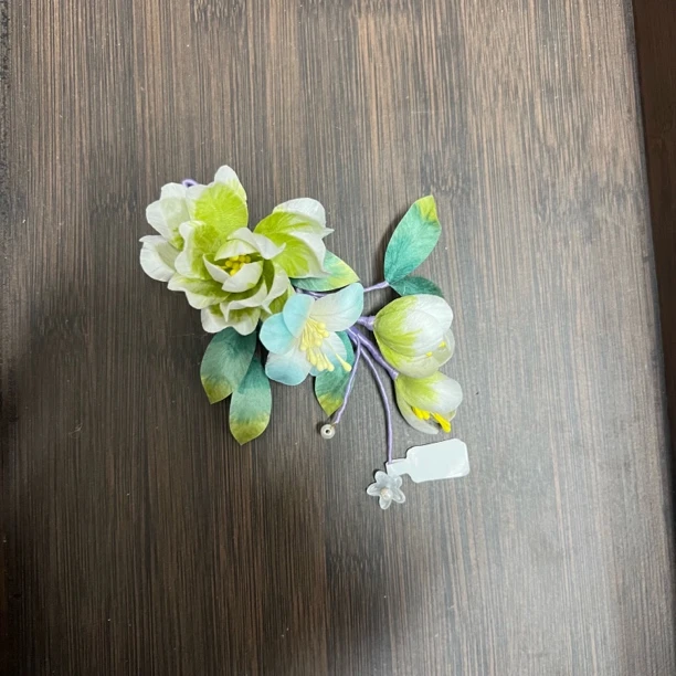 春亦归古风发饰绒花发簪 手工制作默认微瑕