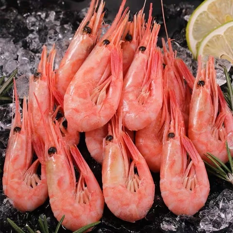 北极甜虾 新鲜大号速冻甜虾80-100规格 一盒净重3斤