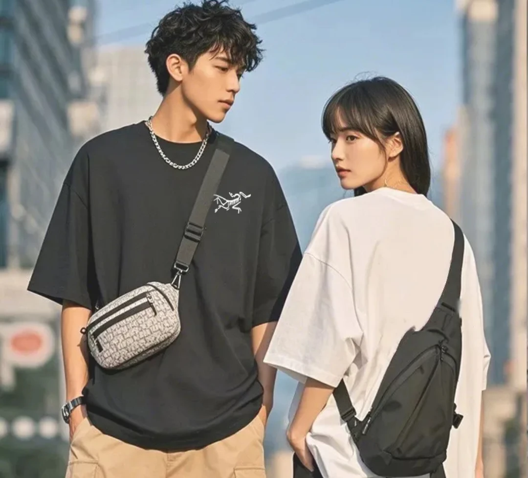 jj茑家 银茑刺绣小胸标&后背净版  短袖 简约百搭 {发正标}