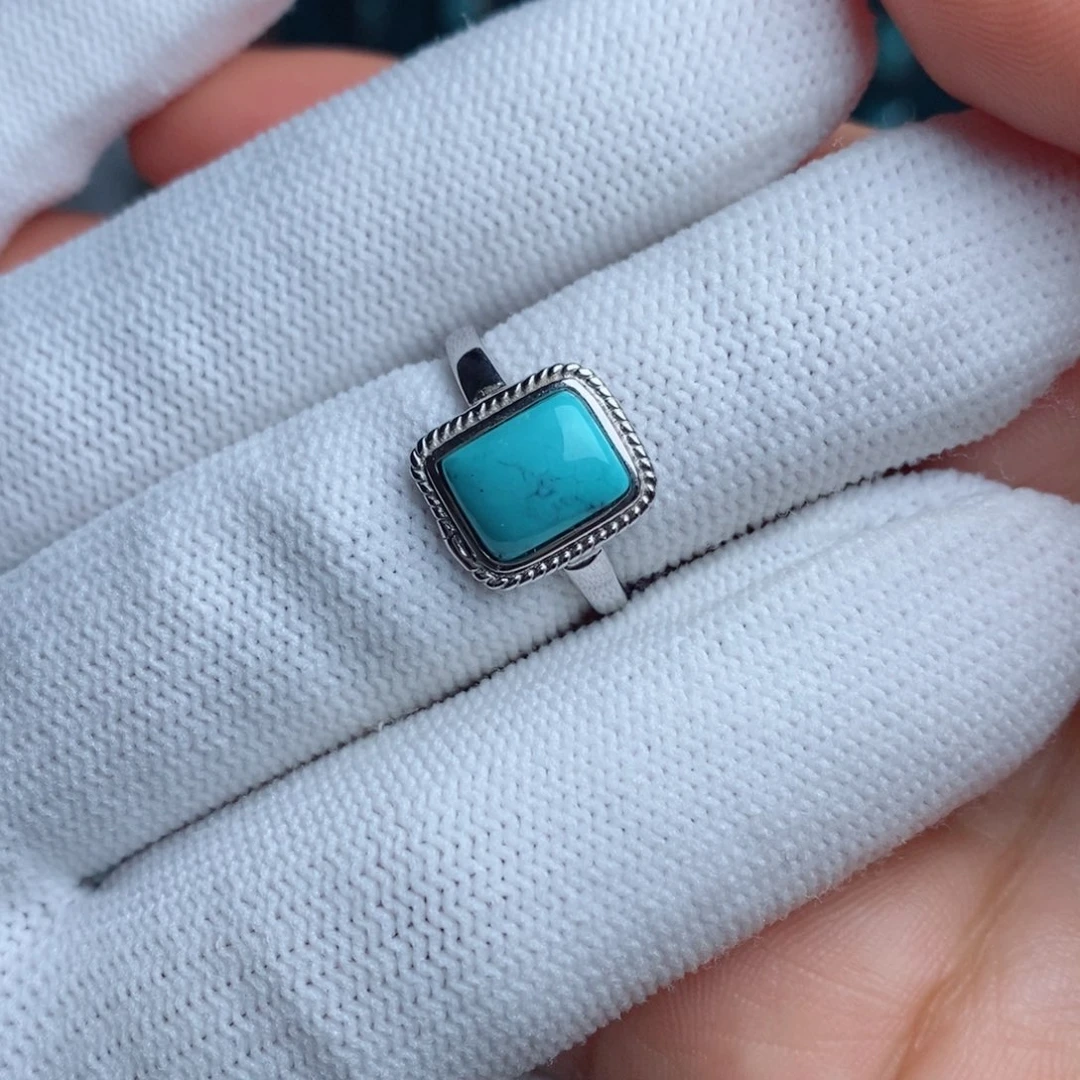 绿松石颈饰银S925镶嵌