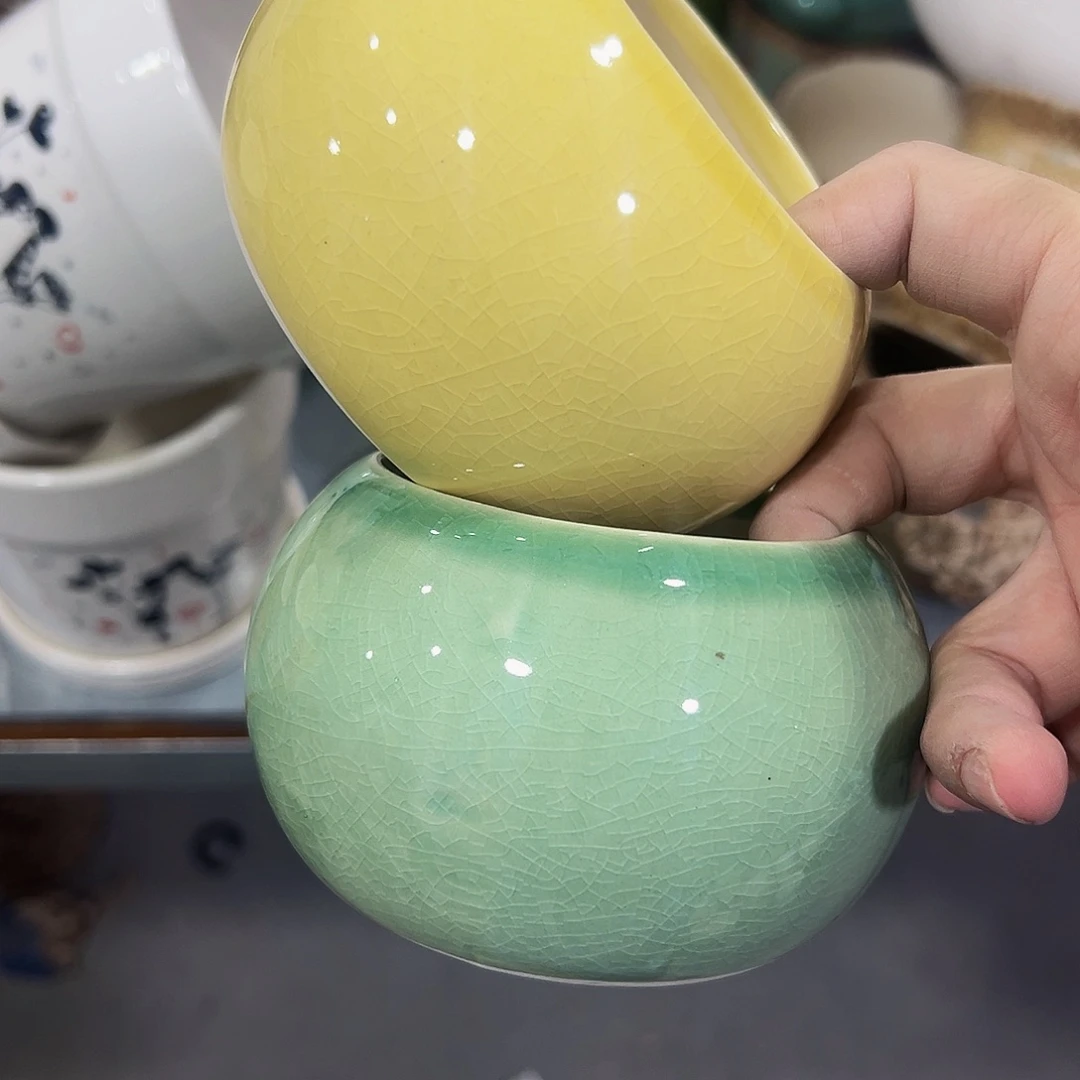 外贸尾单陶瓷花盆凑10米包邮