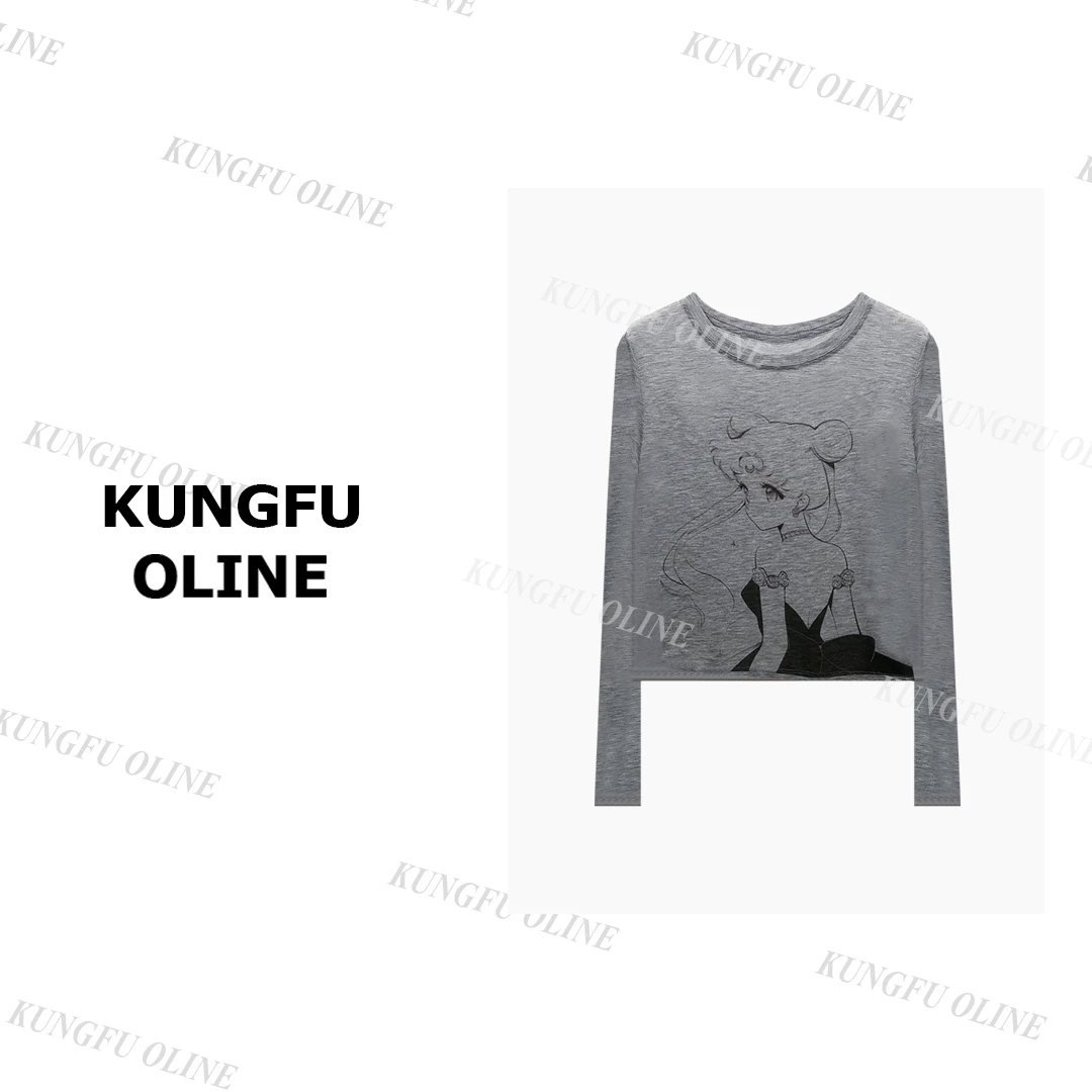 【杨咩咩】CT0840女2025春夏新款小众百搭设计师长袖上衣ins