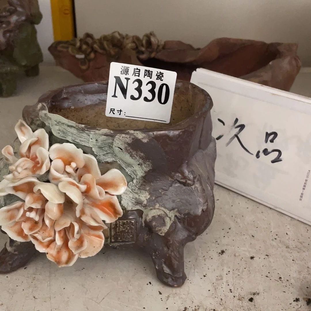 紫砂花盆景德镇陶瓷多肉330