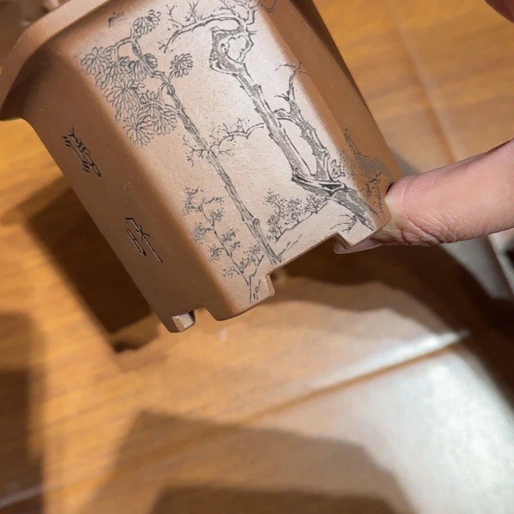 紫砂花盆l***、全手工制作