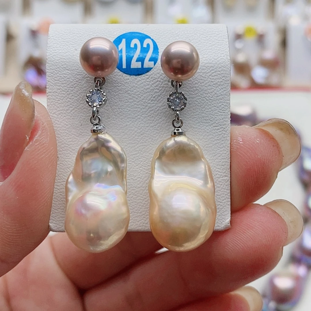 【闪购商品】淡水珍珠耳饰银S925镶嵌