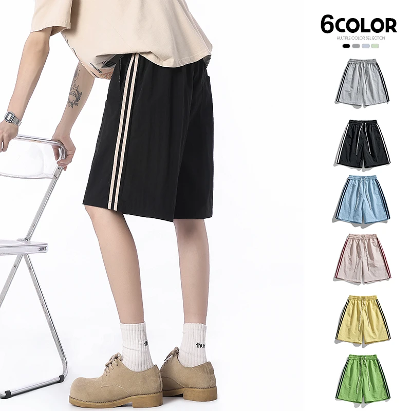 大码加肥夏季男短裤潮牌时尚百搭休闲运动五分裤大码宽松直筒中裤