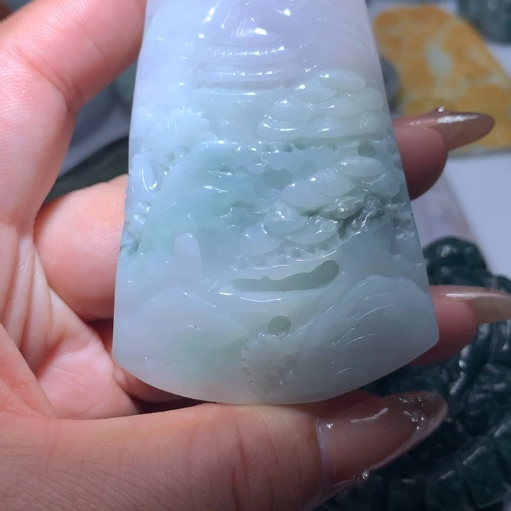 翡翠未镶嵌颈饰保真天然A货翡翠