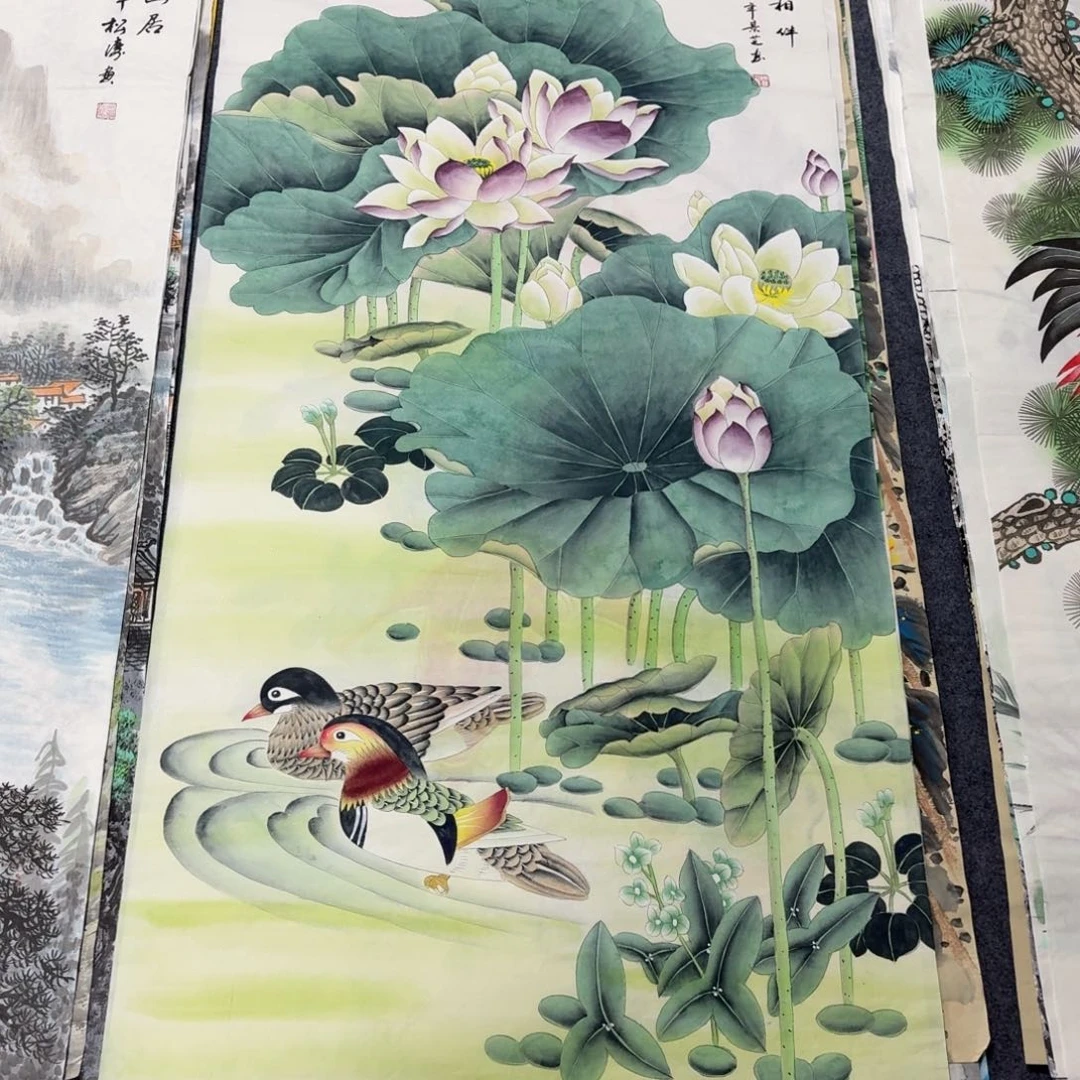 国画140×70工笔手绘画画画画