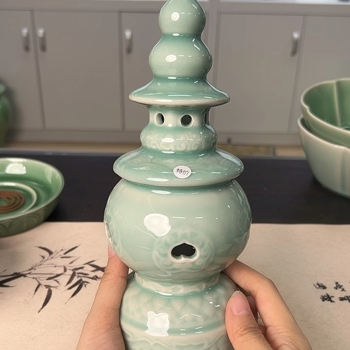 龙泉云间青瓷小米茶器