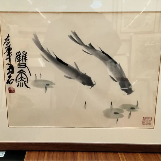 书法丑石老师画作精品带框发