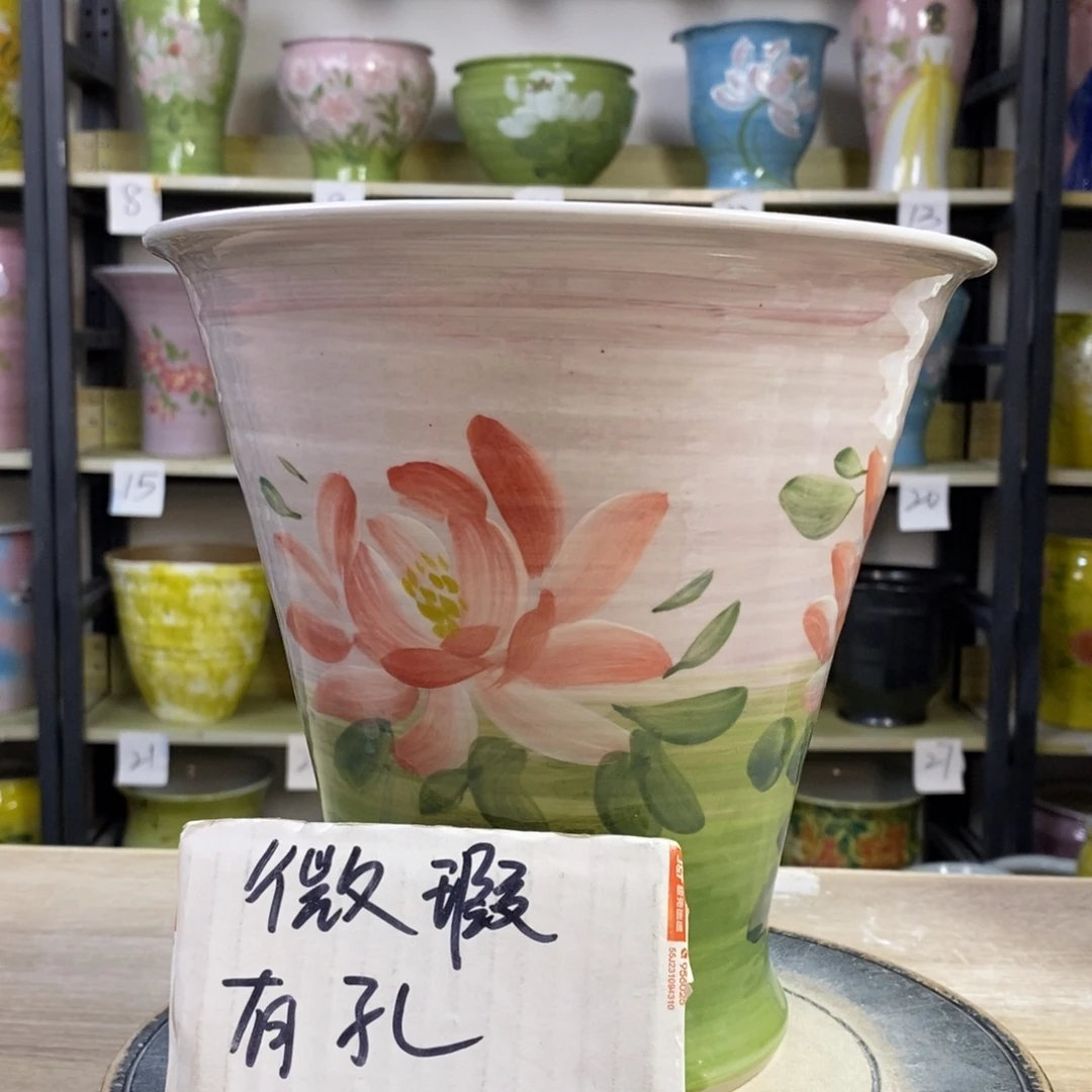 景德镇手工手绘陶瓷花盆