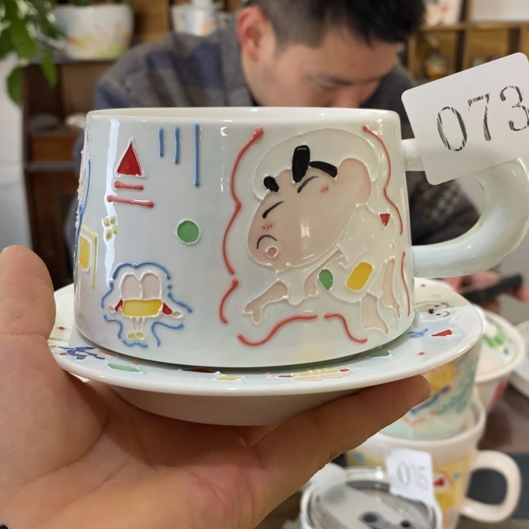 瓷片景德镇釉下彩手绘