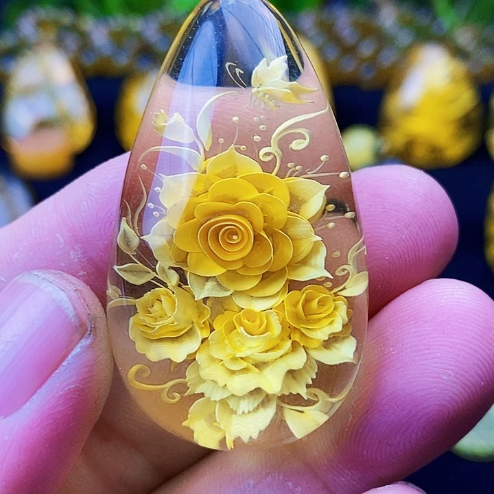 金珀未镶嵌吊坠(不含链)