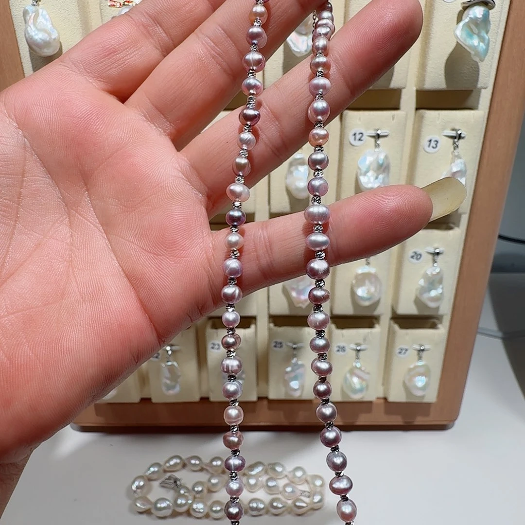 合金颈饰淡水珍珠