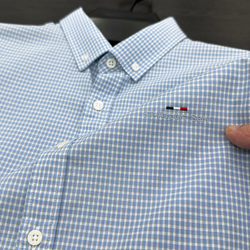 Zero Degree North100%纯棉短袖衬衫男夏季新款格子休闲百搭寸衫