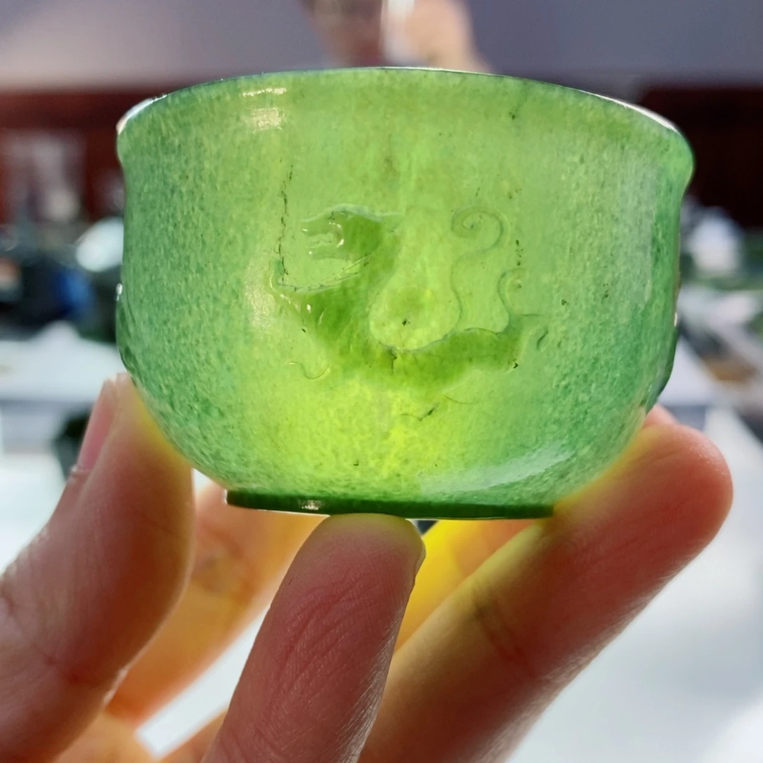 未镶嵌和田玉（青玉）摆件微瑕