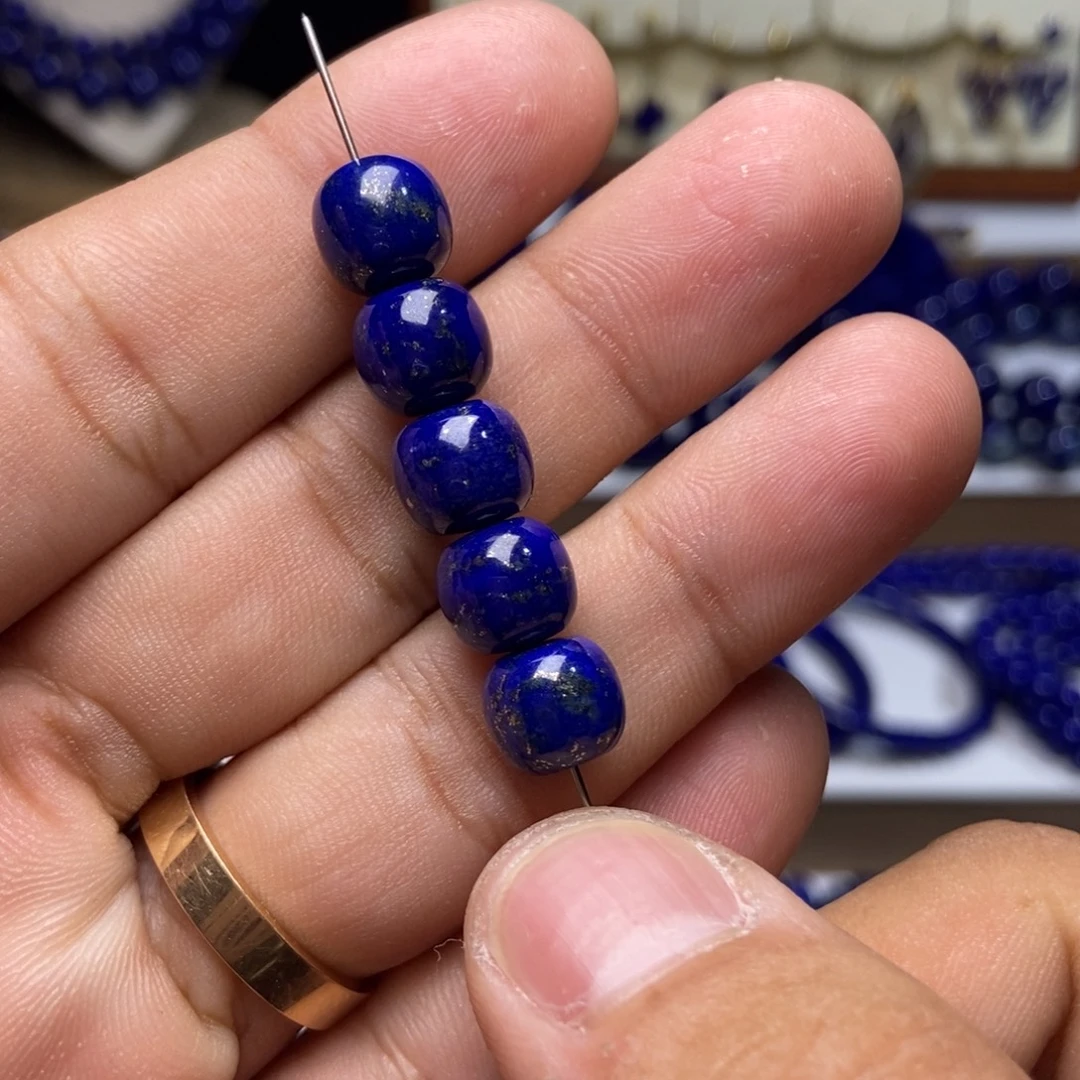 青金石未镶嵌福利 老型单珠 #多样性发一颗#9×8